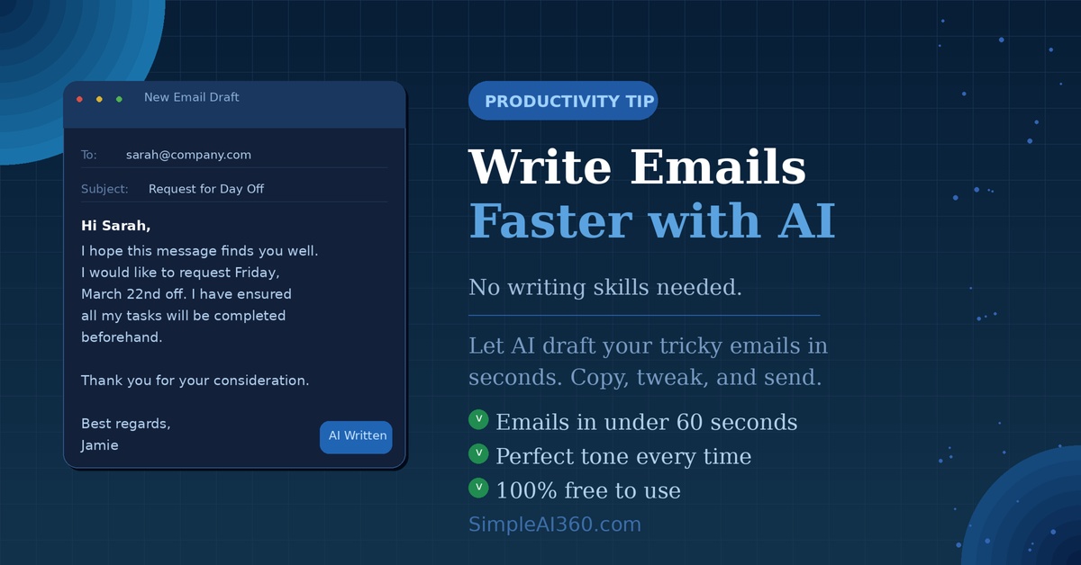 How to Use AI to Write Emails Faster (No Tech Skills Needed)